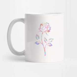 Flower Rose Silhouette Shape Text Word Cloud Mug